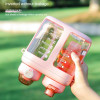 1600ML Split Warehouse Double Drink Carrying Kettle Portable Sport Straw Cup with Strap Creative Milk Tea Water Bottle Drinkware