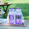 1600ML Split Warehouse Double Drink Carrying Kettle Portable Sport Straw Cup with Strap Creative Milk Tea Water Bottle Drinkware