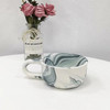 Simlpe Marble Color Ceramic Tea Coffee Mugs Milk Breakfast Cup Cerative Home Kitchen Irregular Shape Drinkware Tea Coffee Cup