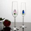 2pcs Creative Shaped Goblets Champagne Flute Flower Wine Glasses Cup Stemware Cocktail Glass Drinkware Party Wedding Gifts