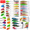 Fishing Lure Tackle Kit Set Hard Bait Artificial Rotating Floating Fishing Minnow Crankbait Wobblers Spinner Sinking Hooks Lures