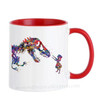 Watercolor Girl & Dinosaur Cup Cocoa Coffee Mugs Tea Mugen Friend Gifts Home Decal Milk Tableware Coffeeware Teaware Drinkware