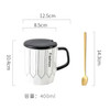 400ml Ceramic Mug White Coffee Mug Tea Cup Home Office Porcelain Coffee Cups with Lid Big Breakfast Milk Tea Mug Gift Drinkware