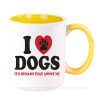 Funny I Love Dogs Mugs Handle Tea Coffee Cups Creative Milk Drinkware Personality Morph Coffeeware Home Decor Birthday Gifts