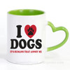 Funny I Love Dogs Mugs Handle Tea Coffee Cups Creative Milk Drinkware Personality Morph Coffeeware Home Decor Birthday Gifts