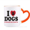 Funny I Love Dogs Mugs Handle Tea Coffee Cups Creative Milk Drinkware Personality Morph Coffeeware Home Decor Birthday Gifts