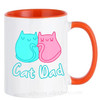 Cat Coffee Mugs Daddy Father Papa Dad Cups Lover Couples Wife Husband Valentines Gifts Coffeeware Girlfriend Boyfriend Drinkware