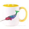 Watercolor Narwhal Mugs Nursery Art Coffee Cups Creative Milk Drinkware Personality Morph Coffeeware Home Decor Birthday Gifts