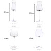 2Pcs High-end Large Capacity Bar Restaurant Wedding Party Wine Set Bordeaux Burgundy Red Wine Glass Cup Household Drinkware Gift