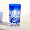 Blue Beer Whiskey Water Vodka Beverage Glasses Edo Kiriko Glass Hand Cut To Clear Crystal Wine Glass Cup Drinkware 9oz/250ml