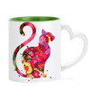 Watercolor Cat Mugs Tea Milk Cocoa Coffee Mugen Nursery Gift Cups Drinkware Children's Tableware Teaware Coffeeware Home Decal