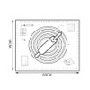 Extra Large 32"x24" Silicone Baking Mat - Non-Stick Non-Skid Pastry Mat with Measurements by Leeseph (Red & Black)