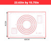 Extra Large 32"x24" Silicone Baking Mat - Non-Stick Non-Skid Pastry Mat with Measurements by Leeseph (Red & Black)