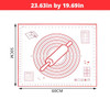 Extra Large 32"x24" Silicone Baking Mat - Non-Stick Non-Skid Pastry Mat with Measurements by Leeseph (Red & Black)