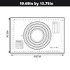 Extra Large 32"x24" Silicone Baking Mat - Non-Stick Non-Skid Pastry Mat with Measurements by Leeseph (Red & Black)