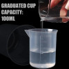 100ML Measuring Cup Transparent Plastic Scale Beaker Cups Lab Chemical Laboratory Container Jugs Durable Kitchen Baking Tool