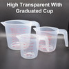 1pc 250/500/1000ml Baking Liquid Measuring Cups PVC Scale Cup Plastic Measuring Volume Beaker Kitchen Baking Tools