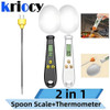 2 in1 Electronic Kitchen Scale LCD Digital Measuring Food Flour Digital Spoon Scale Mini for Food Thermometer Scale Kitchen Tool