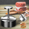Hamburger Patty Maker Press 304 Stainless Steel Non-Stick Round Manual Rice Ball Mold Thickness Adjusted Kitchen Beef BBQ Tools