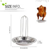 1Set Barbecue Grilling Baking Cooking Pans Non-Stick Chicken Roaster Rack With Bowl BBQ Accessories Tools Cleaning Brush