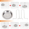 1Set Barbecue Grilling Baking Cooking Pans Non-Stick Chicken Roaster Rack With Bowl BBQ Accessories Tools Cleaning Brush