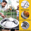 1Set Barbecue Grilling Baking Cooking Pans Non-Stick Chicken Roaster Rack With Bowl BBQ Accessories Tools Cleaning Brush