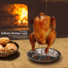 1Set Barbecue Grilling Baking Cooking Pans Non-Stick Chicken Roaster Rack With Bowl BBQ Accessories Tools Cleaning Brush