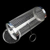 Stainless Steel Barbecue Grill Grate Barbecue Cage Camping Picnic Cookware Outdoor Round BBQ Campfire Grill Rolling Grill Basket