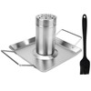 Stainless Steel Roast Chicken Pan Barbecue Roasting Grilled Holder Detachable Beer Roast Chicken Pan Outdoor BBQ Tool