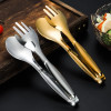 Stainless Steel Food Tongs Gold Kitchen Utensils Buffet Cooking Tools BBQ Clips Bread Steak Tong Cocina Gadgets Cuisine Utensils