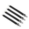 4pcs Adjustable Bed Sheet Fasteners Straps Elastic Mattress Cover Corner Holder Clip Grippers Suspender Cord Hook Loop Clasps 4pcs Adjustable Bed Sheet Fasteners Straps Elastic Mattress Cover Corner Holder Clip Grippers Suspender Cord Hook Loop Clasps