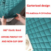 Waterproof Thicken Mattress Topper Pad Anti-bacterial Mattress Protector Cover with Elastic Band Quilted Fitted Sheet Bed Cover