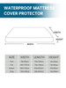 Mattress Protector Waterproof Fitted Sheet Soft Breathable Polyester Fiber Mattress Cover for Single Double King Queen Bed