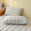 Japanese Grid Quilted Pad, Pure Washed Cotton, Thick Bedspread, Soft Mattress Cover for Single Bed, 1.35 Floor, Home Textile Japanese Grid Quilted Pad, Pure Washed Cotton, Thick Bedspread, Soft Mattress Cover for Single Bed, 1.35 Floor, Home Textile