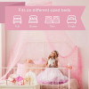 Girls Bed Canopy with Glowing Stars Dome Hanging Mosquito Net Princess Baby Crib Canopy Room Decor Ceiling Tent Kids Bed Curtain