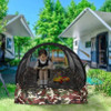 Camo bottom camping single person mosquito net, fully enclosed portable travel encrypted mosquito net，Portable mosquito nets