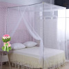 New Double Bed Lace Bed Mosquito Insect Netting Mesh Canopy Princess Full Size Bedding Net Polyester White Pink Blue Purple