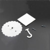 12cm Ceiling Sticky Hook, Mosquito net Hanger Accessories, Dual Function Sticky and Screw Hook, Nail Suckers, Sunction Cup Hooks