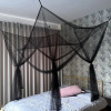 Square Mosquito Net For Double Bed Black Mesh Sexy Palace Four Doors For King Size Bed Outdoor Grace Canopy Prevent Insect.