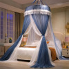 Sweet Style Solid Color Home Mosquito Net Large Space Double Bed Universal Mosquito Net Fashionable Round Ceiling Mosquito Net