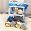 Cute Cat Snack Pillow Pudding Decorative, Stuffed With Mini Animal Cat Dolls Pudding Plush Toy Kawaii Plush Pillow Gifts