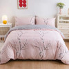 Candy Colours Plum Blossom Double Duvet Cover Set 220x240 Soft Skin Friendly Quilt Cover and Pillowcase Queen Blanket Cover Set