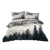 Mountain And Tree Design Bedding Set Decorative 3 Piece Duvet Cover with 2 Pillow Shams