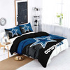 90gsm polyester plush fabric, star patterned geometric skin friendly soft bedding set of three, 1 down duvet cover+2 pillowcases