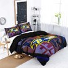 90gsm polyester plush fabric, eagle head letter printed skin friendly soft bedding set of three, 1 down duvet cover+2 pillowcase