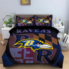 90gsm polyester plush fabric, eagle head letter printed skin friendly soft bedding set of three, 1 down duvet cover+2 pillowcase
