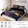 90gsm polyester plush fabric, eagle head letter printed skin friendly soft bedding set of three, 1 down duvet cover+2 pillowcase