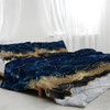 Blue Gold Marble Design Bedding Set Decorative 3 Pieces Duvet Cover with 2 Pillow Shams For Home Family Bed