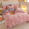 1PC Duvet Cover and 2PC Pillowcase Set Flannel Coral Fleece Warm Winter Thick Single Double Queen King Quilt Bedding Set