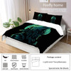 90gsm matte polyester fabric, skin friendly and warm bedding set of three pieces, 1 duvet cover+2 pillowcases, digital printed